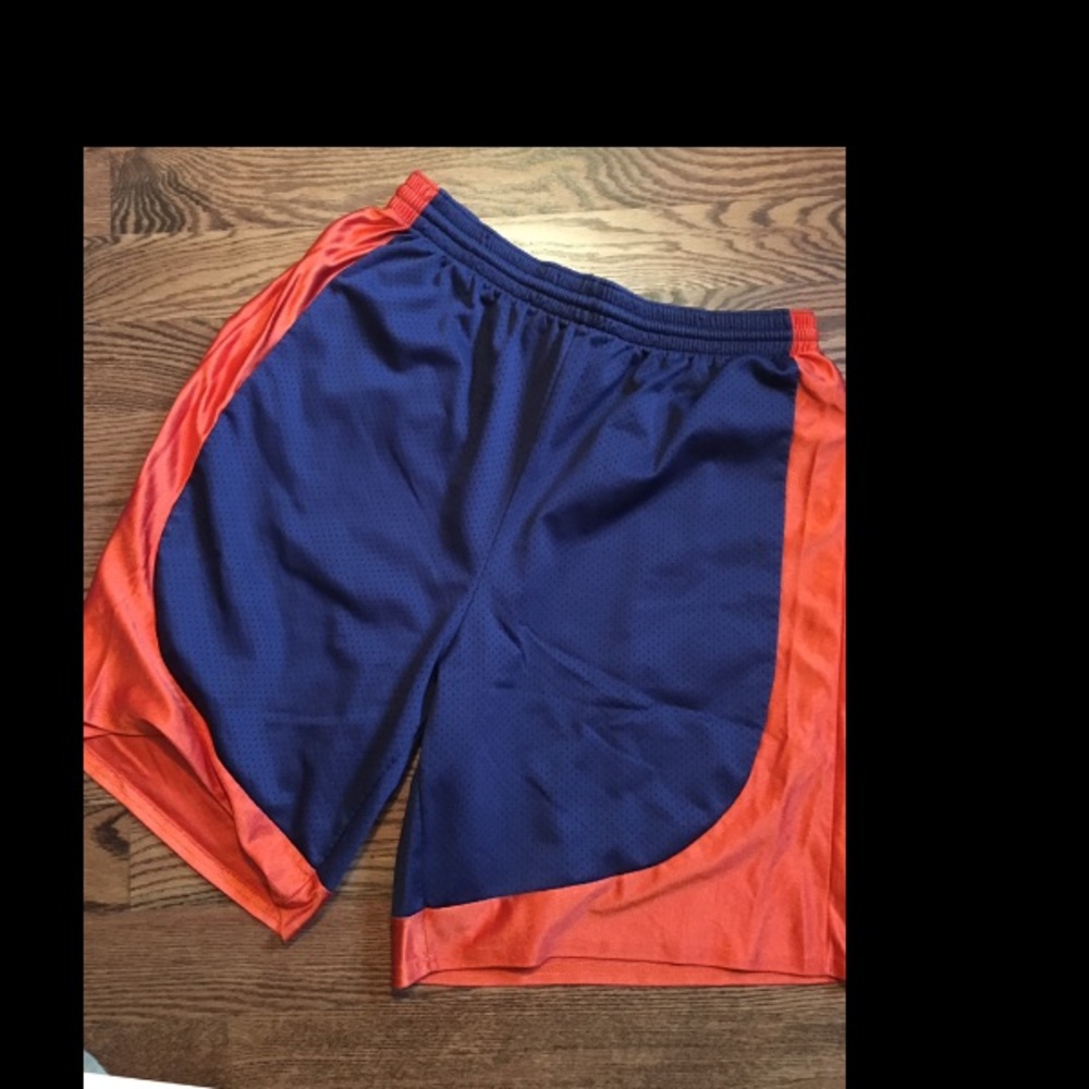 Orange and Blue men’s gym shorts XL